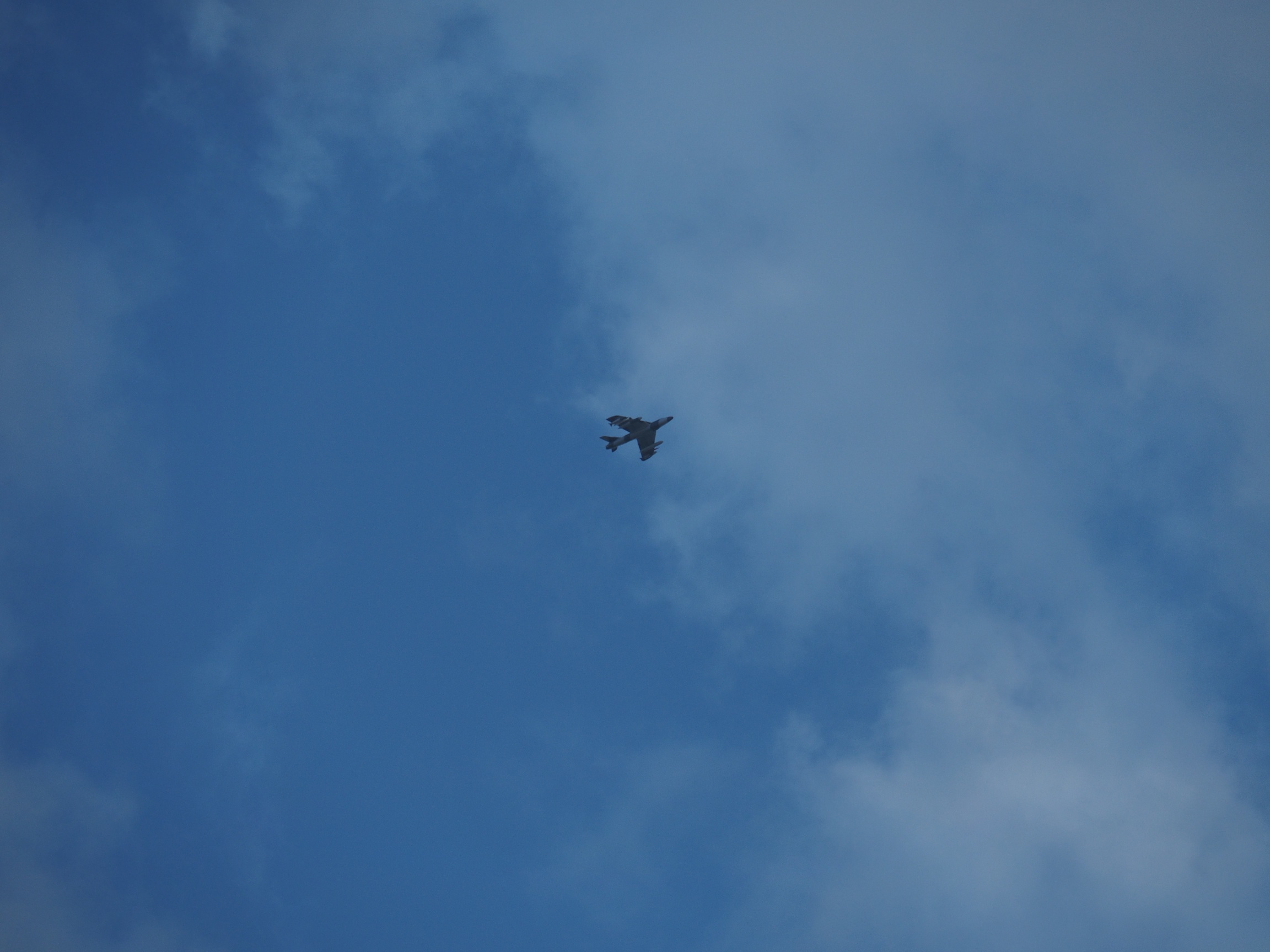 Photograph of Hawker Hunter aircraft overhead
