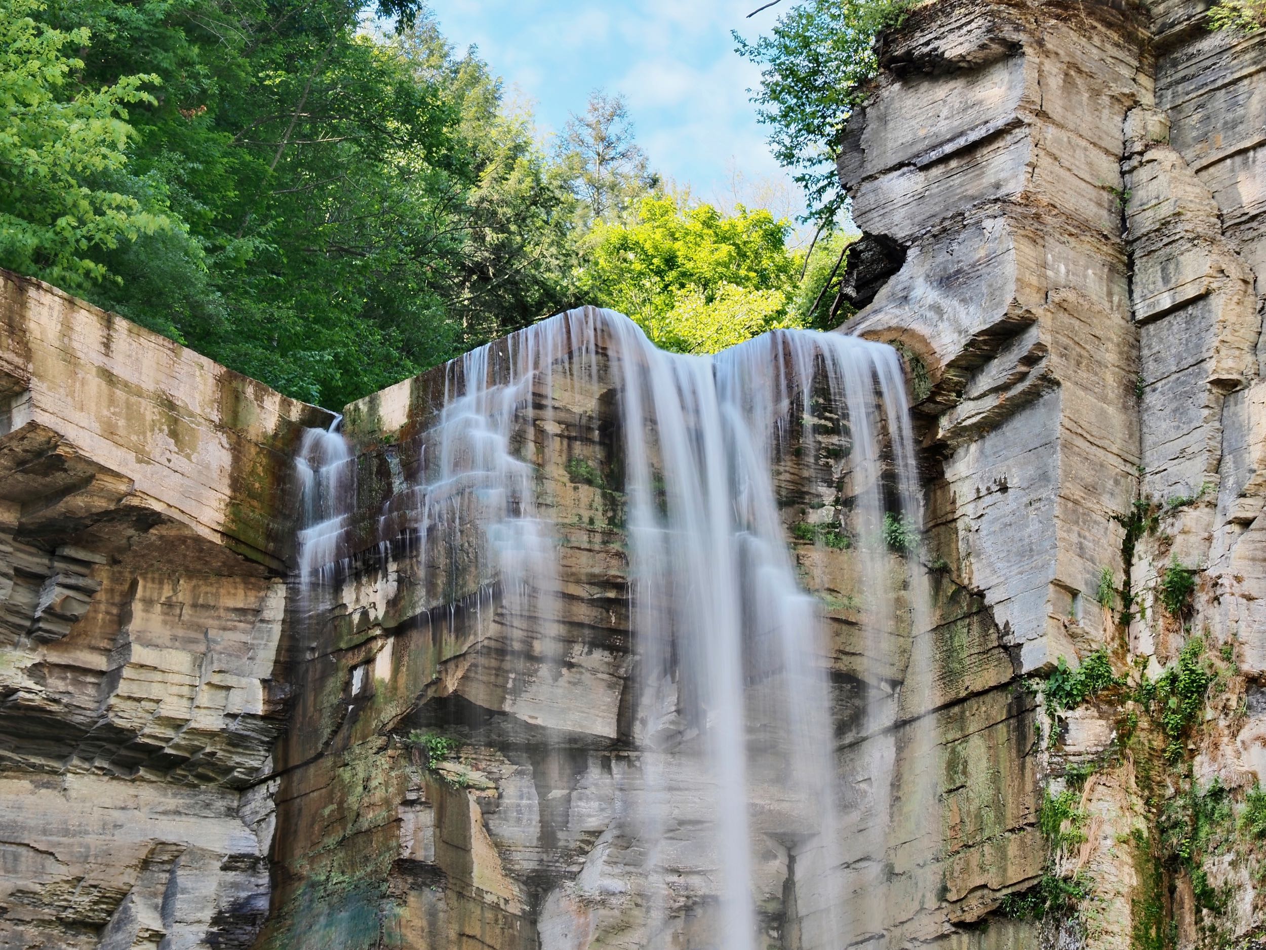 Upper part of Taughannock Falls off Cayuga Lake.