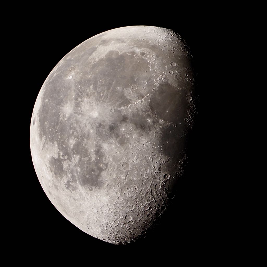 Waning gibbous moon on July 18, 2022.