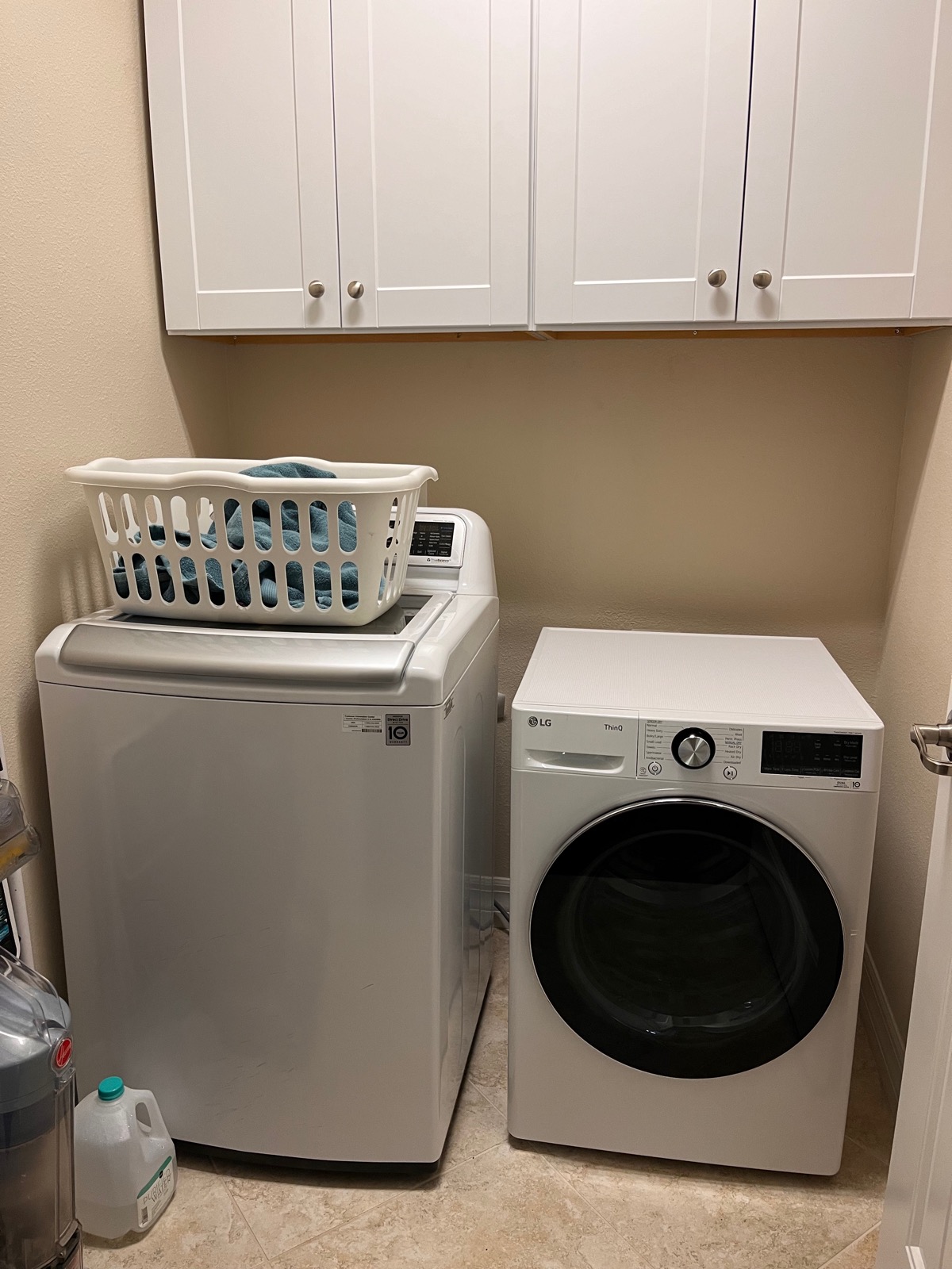 LG ventless dryer 4.2 cubic feet on the right.