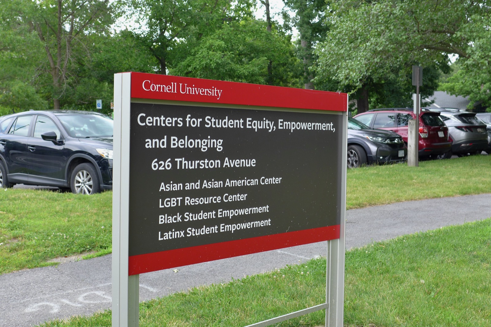 Sign on the Cornell University Campus for the Student Equity, Empowerment and Belonging Center