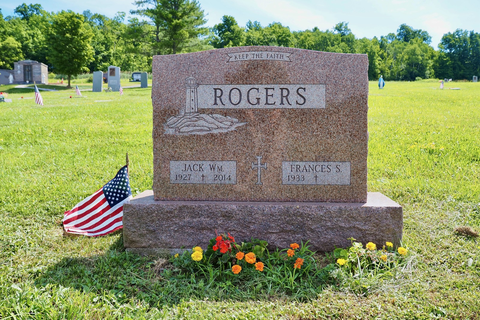 Photo of my father's headstone bearing the words, 