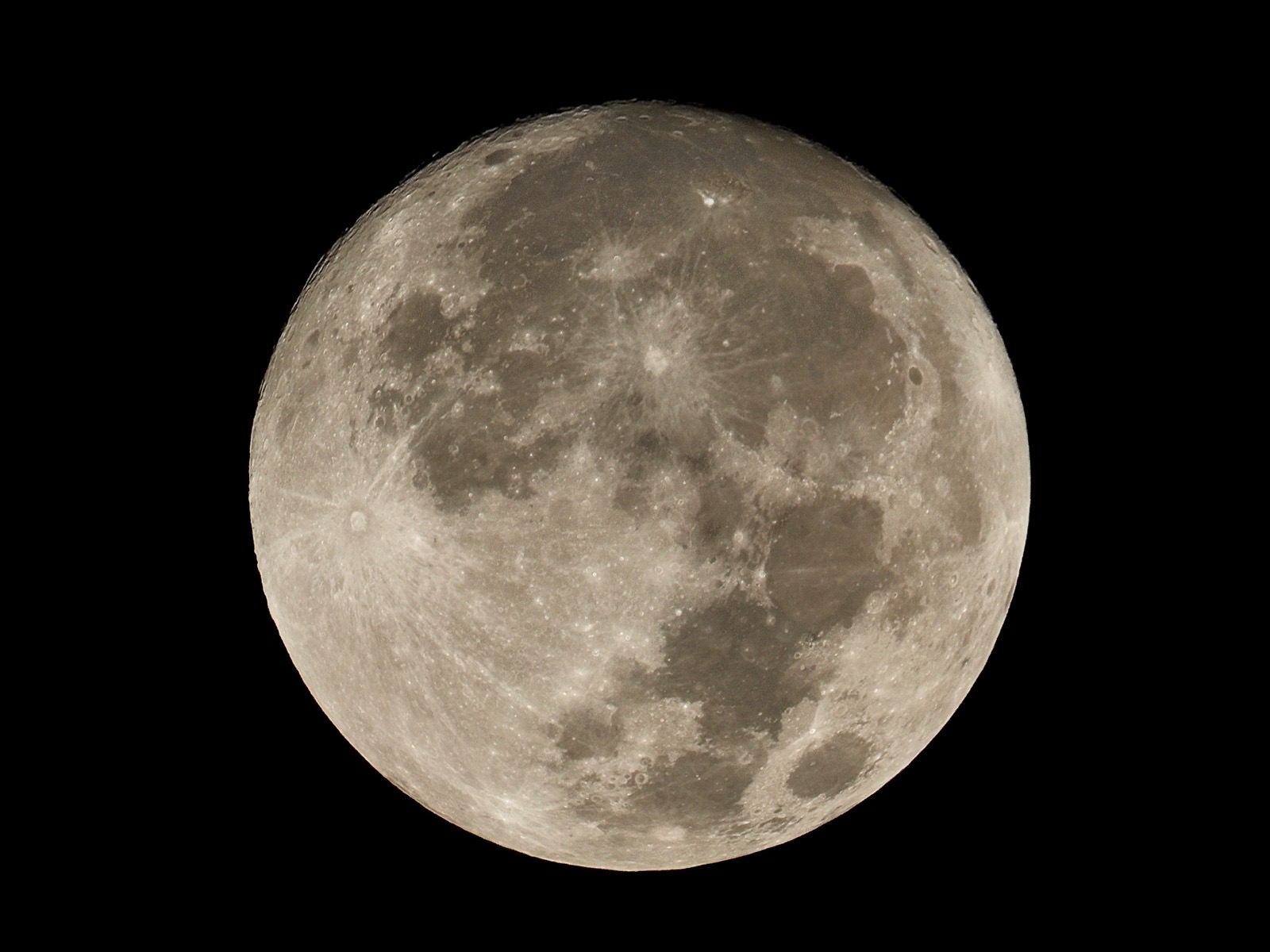 Telephoto closeup of the moon, 99.4% illuminated