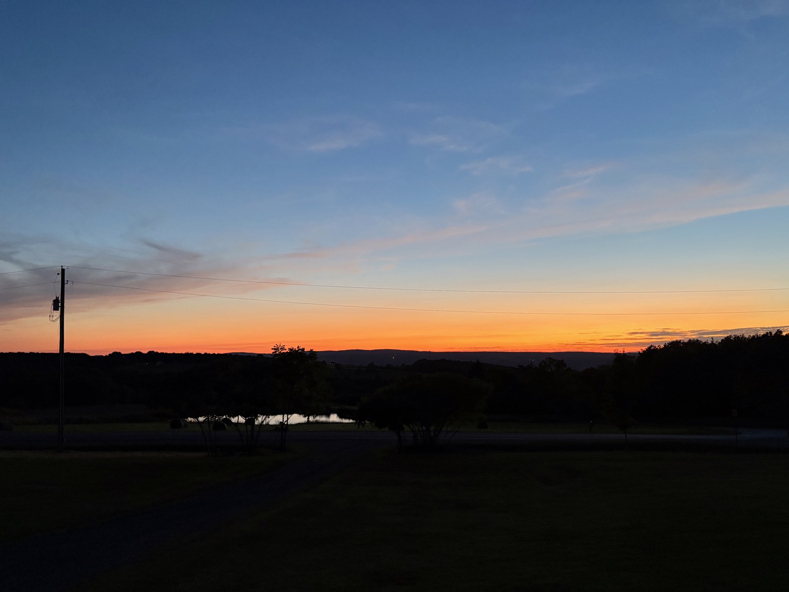Red horizon after sunset. Unremarkable otherwise.