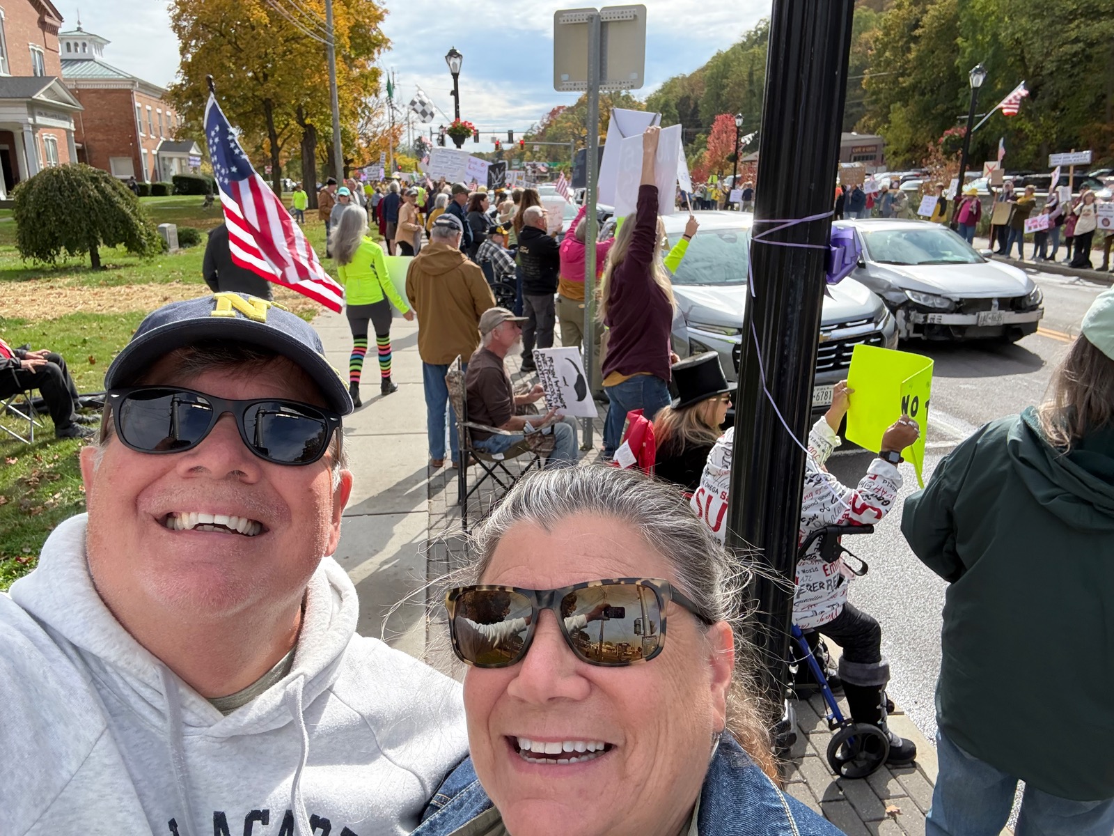 No Kings protest in Watkins Glen, NY. 
