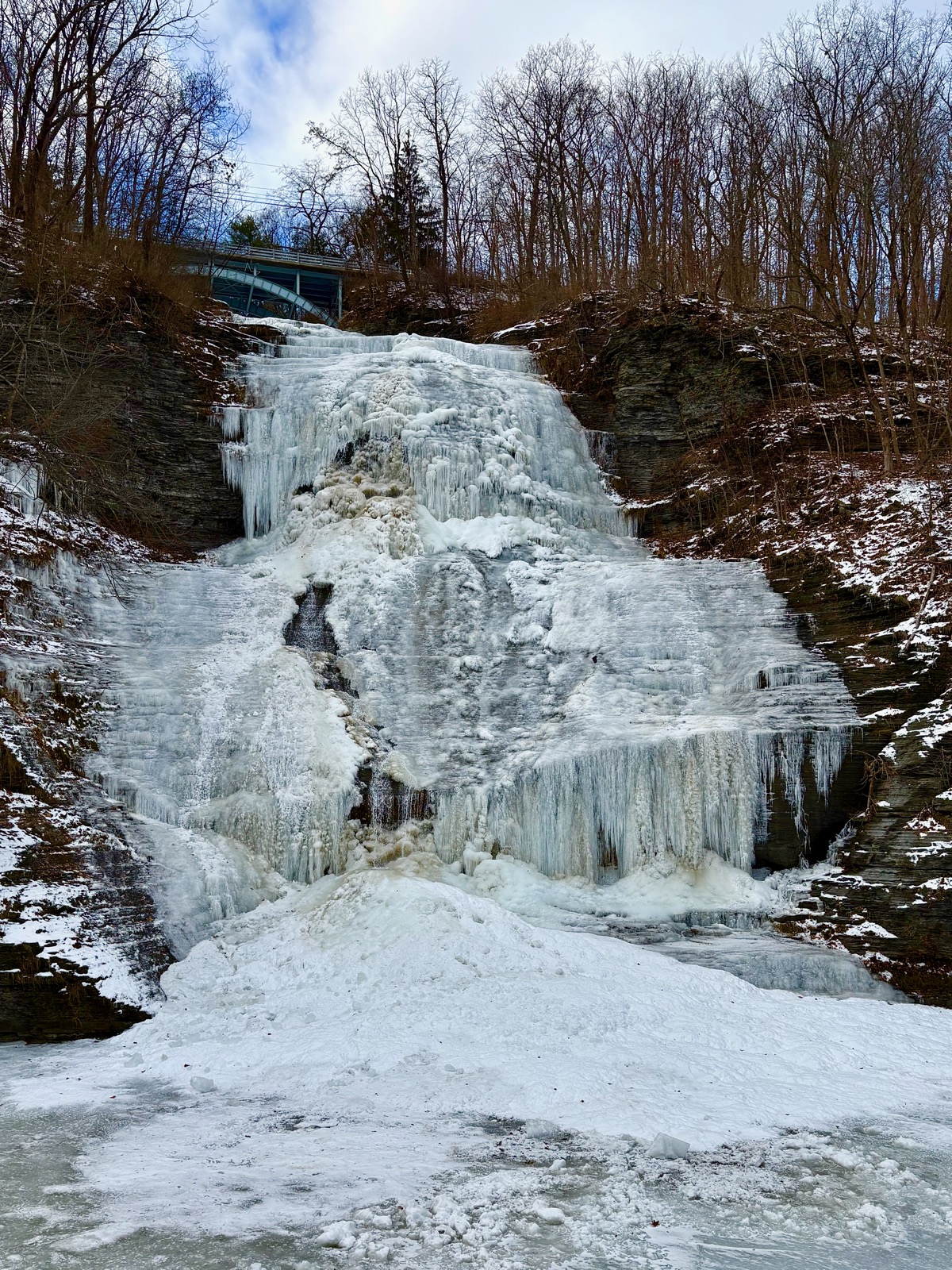 Montour Falls frozen in December.