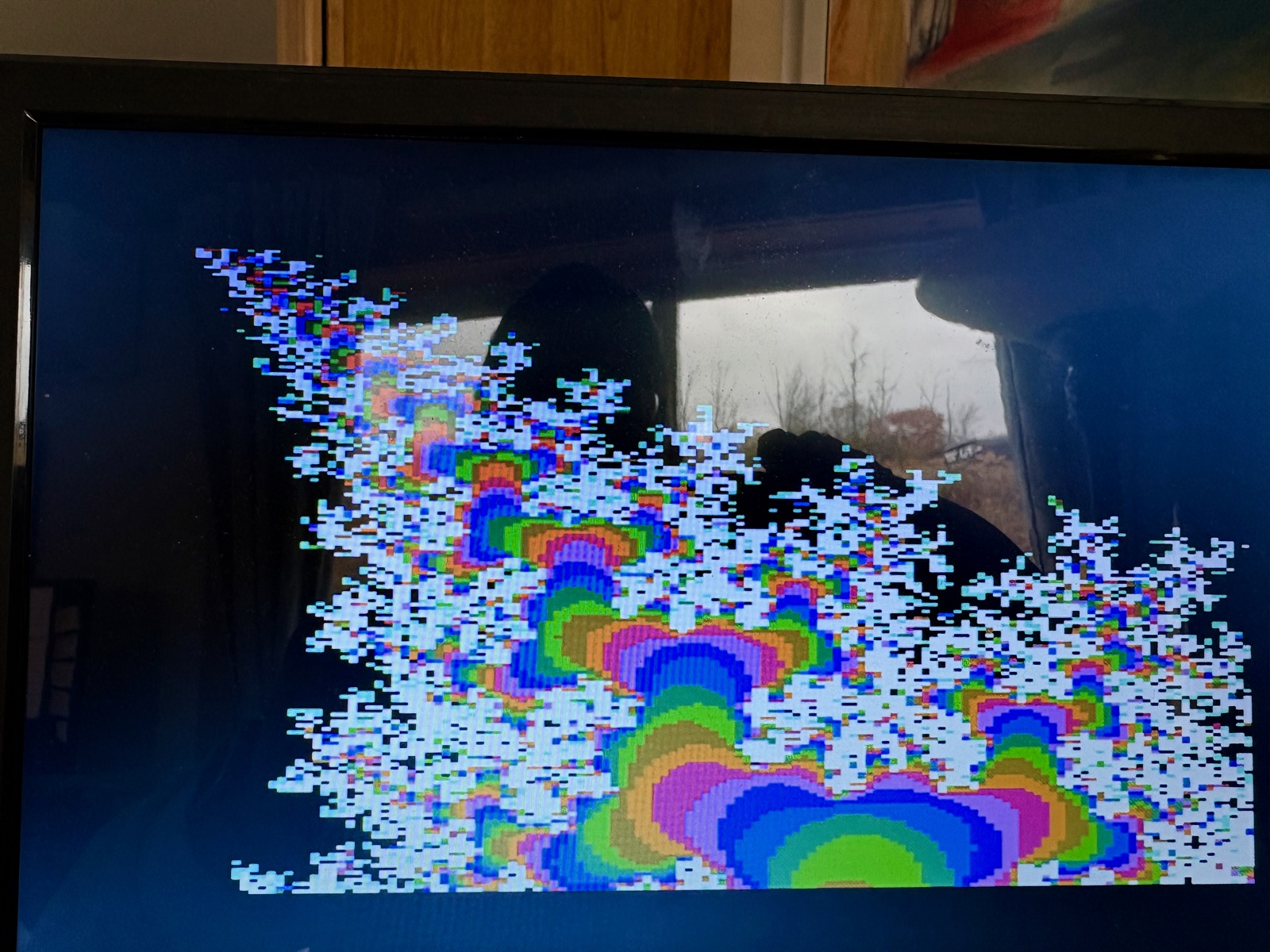Portion of the Mandelbrot set as displayed in doublie hires graphics on an Apple IIe