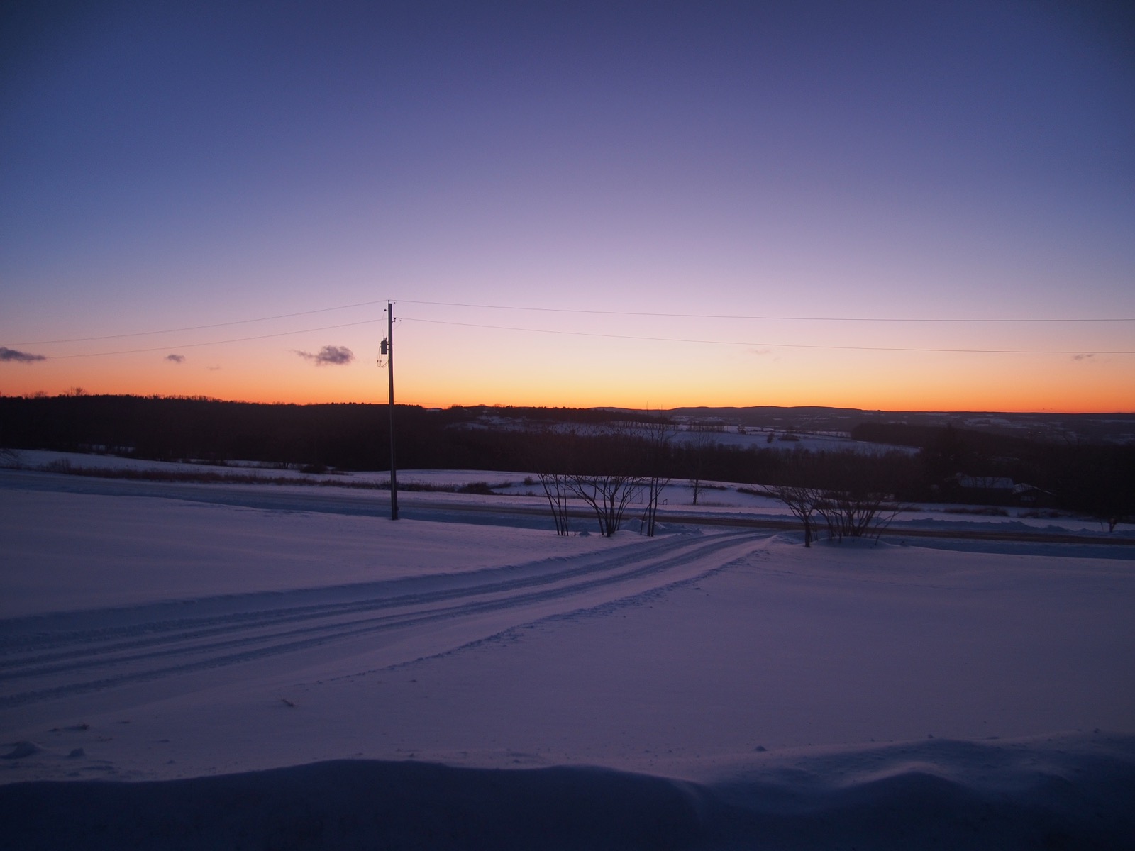 Gradient horizon in twilight just after sunset